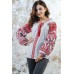 Embroidered blouse "Luxury" red on white